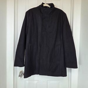 Marc New York Black Overcoat Wool Blend Men's Large